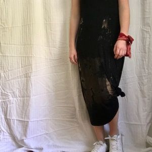 Acid Wash Maxi Skirt/Dress